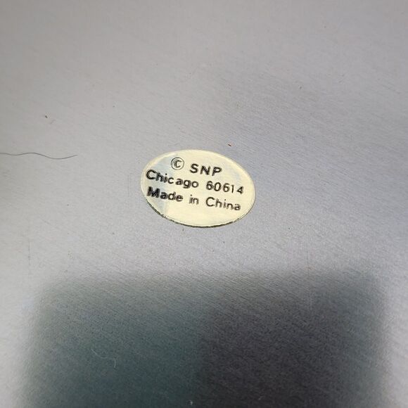 SNP Holiday Tin Tray Home For The Holidays with Red Bridge & Sleigh 11.5 In READ - Picture 5 of 9